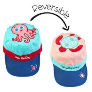 Reversible/Adjustable Turtle/octopus Embroidered Hat